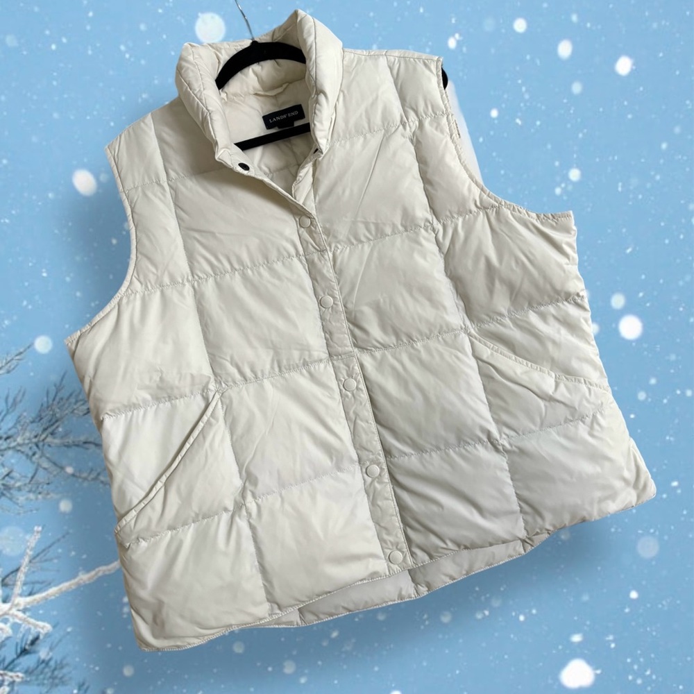 Lands End Woman Down Puffer Vest XL